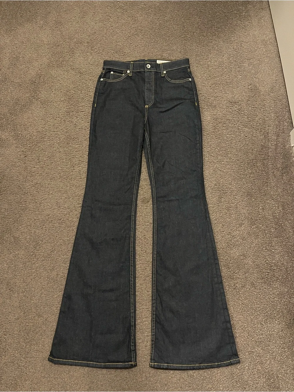 Rag & Bone Casey High Rise Flare Jeans In Rinse NWOT NEW